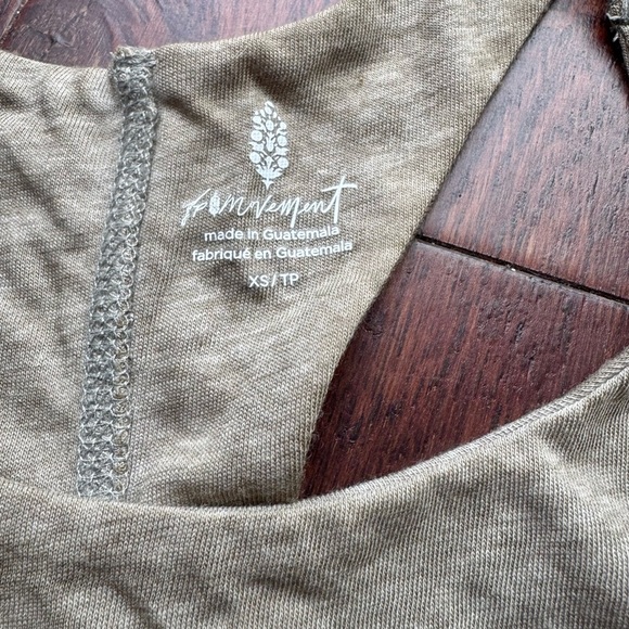 Free People Movement Tank Moss/Sage Green Distresses Bottom Super Soft Size XS - Picture 6 of 6